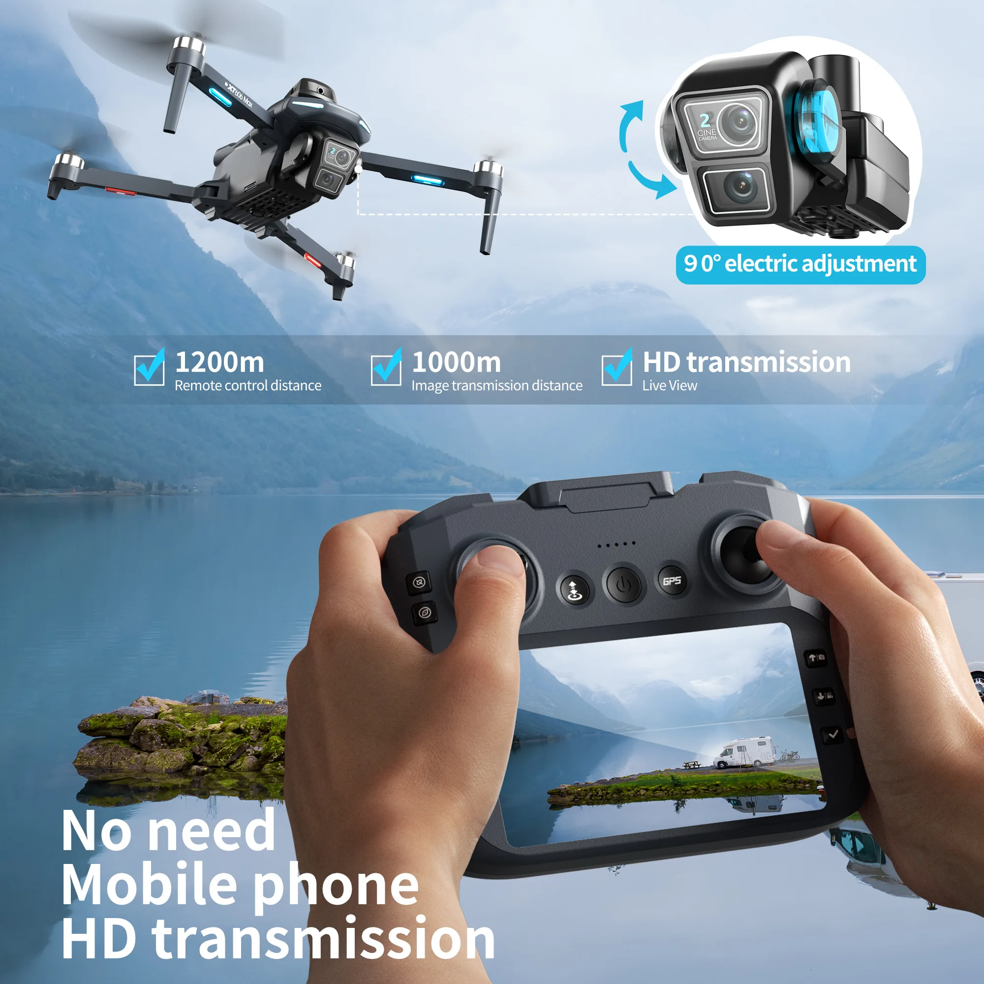 Originele XT606 Drone Professi - Drone Multispectral recensie en prijs