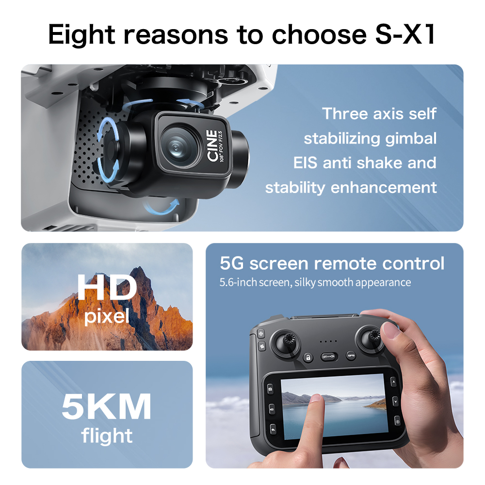 Originele S-X1 Drone 8K HD Pro - Drone Multispectral recensie en prijs